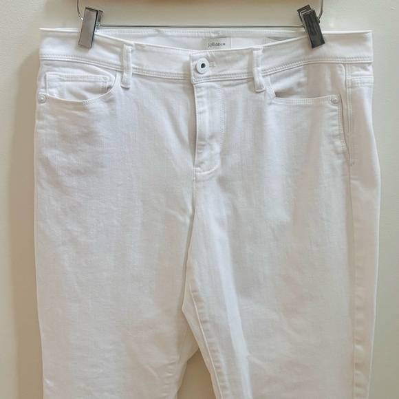 JJill White Denim Jeans Authentic Fit Slim Ankle Size 10 - Picture 5 of 12